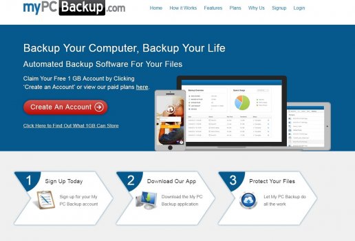 MyPCBackup online backup