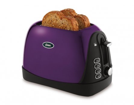 Oster Jelly Bean 2-slice pop-up toaster purple