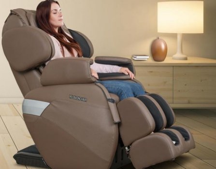 Relaxonchair MK-II Plus massage chair woman chocolate color