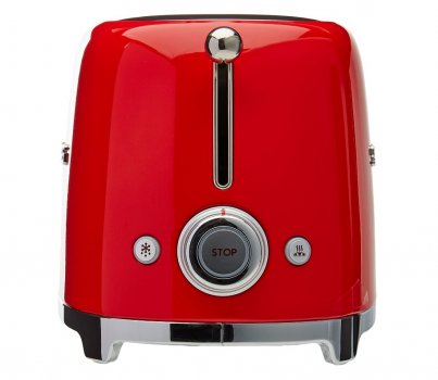 Smeg 2-slice pop-up toaster red