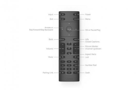 Vizio M-65 SmartCast E0 4k tv remote control